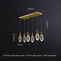 Modern gold decorbites crystal chandelier dining room pendant light