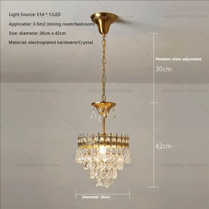 Modern golden crown decorbites crystal chandelier for dining room