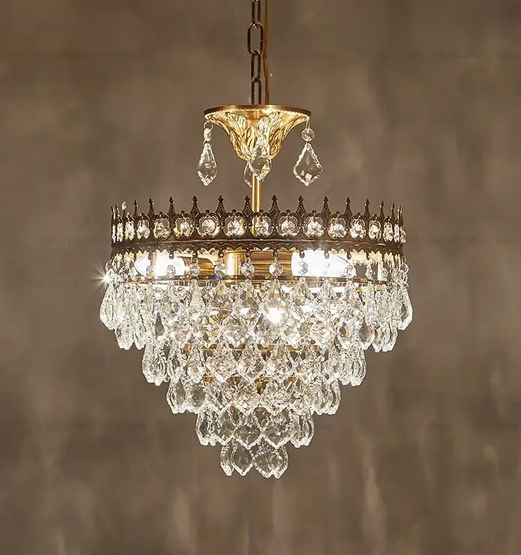 Modern golden crown decorbites crystal chandelier for dining room