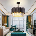 Modern black & gold decorbites crystal chandelier for bedroom