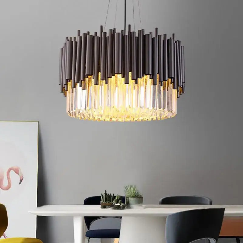 Modern black & gold decorbites crystal chandelier for bedroom