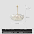 Modern blue & gold decorbites crystal chandelier dining room light