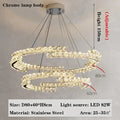 Modern double ring crystal chandelier for living room