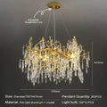 Modern gold branch crystal chandelier dining room light