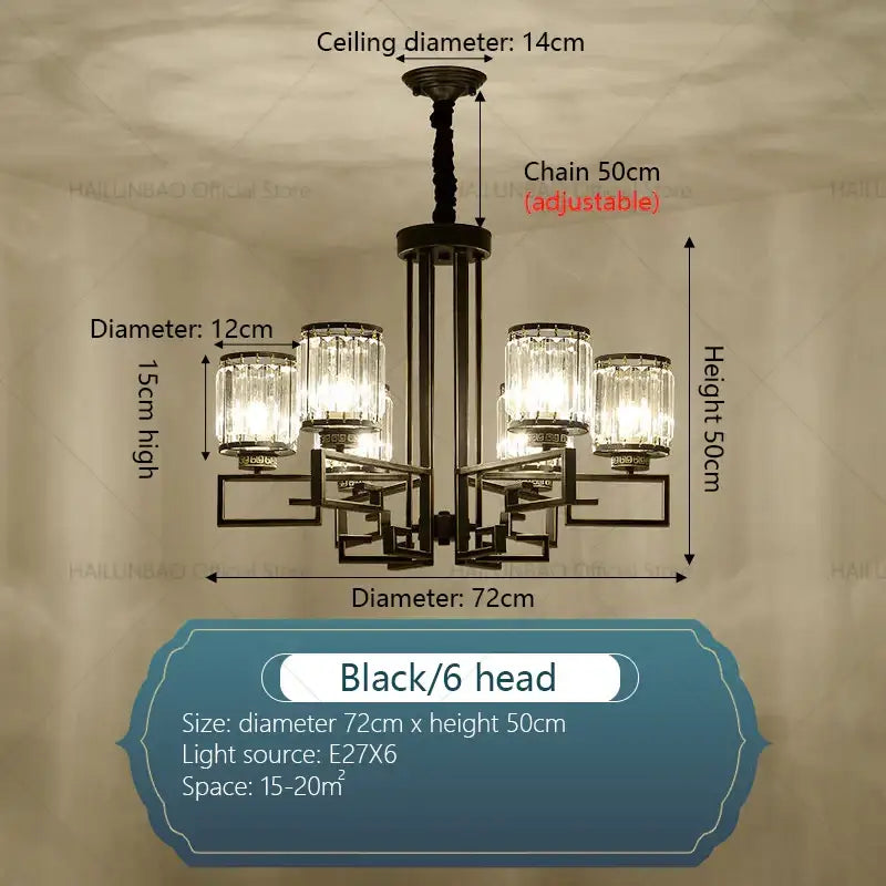 Modern gold geometric decorbites crystal chandelier living room light