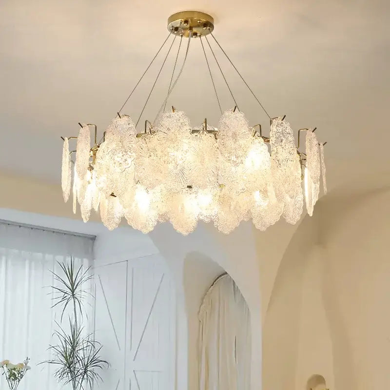 Modern white and gold decorbites crystal chandelier bedroom light