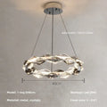 Modern gold spiral crystal chandelier pendant light dining room
