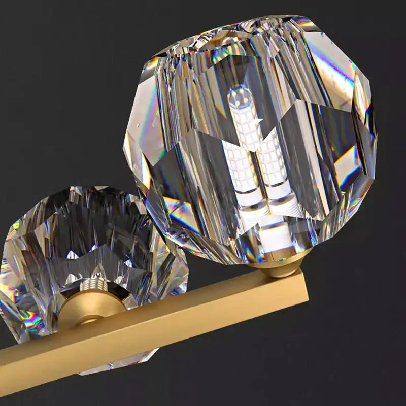 Modern gold crystal chandelier pendant light for dining room