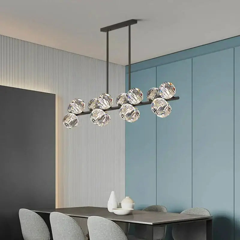 Modern gold crystal chandelier pendant light for dining room
