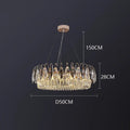 Luxury gold amber crystal chandelier pendant light living room