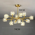 Luxury gold crystal chandelier pendant light for living room