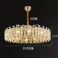 Modern circular crystal chandelier pendant light for dining room