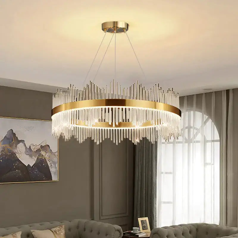 Modern gold decorbites crystal chandelier dining room pendant light