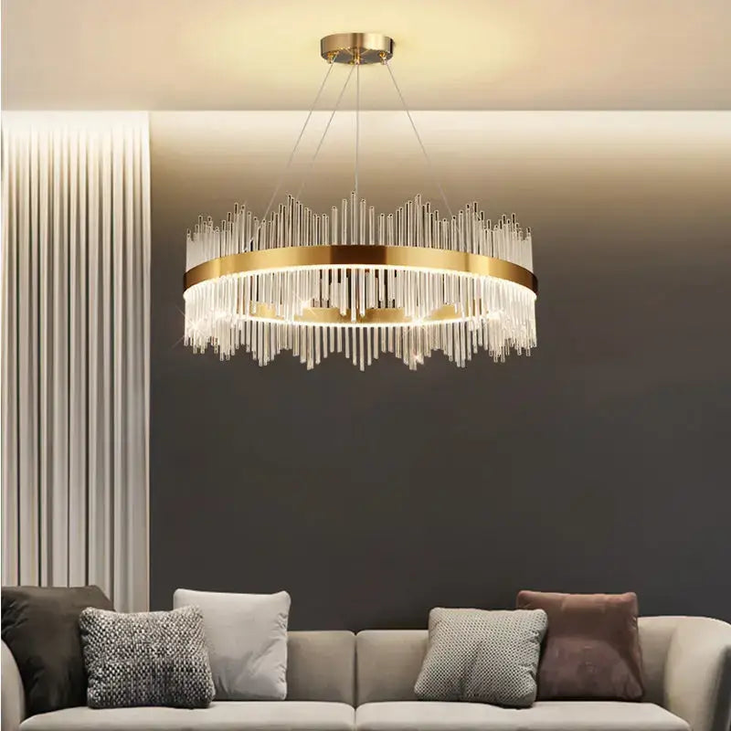 Modern gold decorbites crystal chandelier dining room pendant light