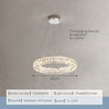 Modern multi tier crystal chandelier ring dining room light