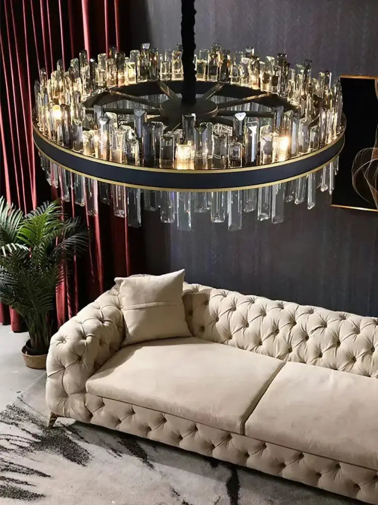 Modern black decorbites crystal chandelier for living room