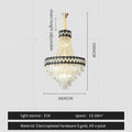 Modern black & gold decorbites crystal chandelier living room lamp