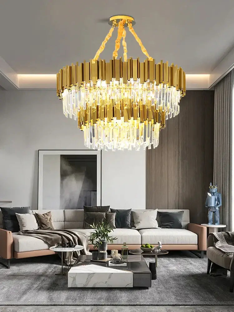 Classic gold decorbites crystal chandelier for dining room luxury light