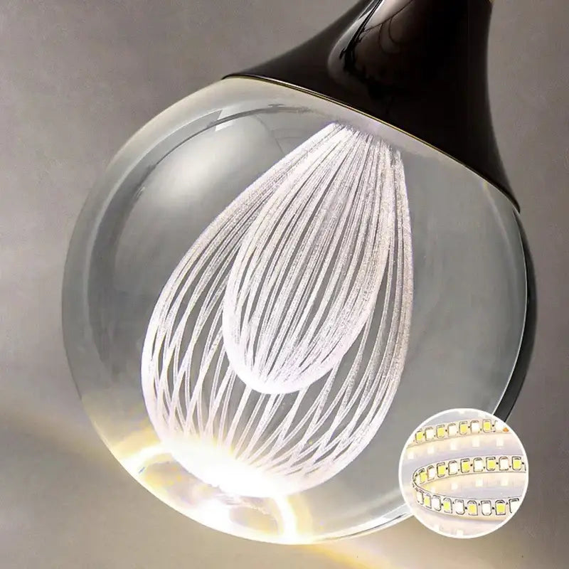 Modern black and gold chandelier stair pendant lamp living room