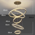 Modern golden spiral crystal chandelier living room pendant light