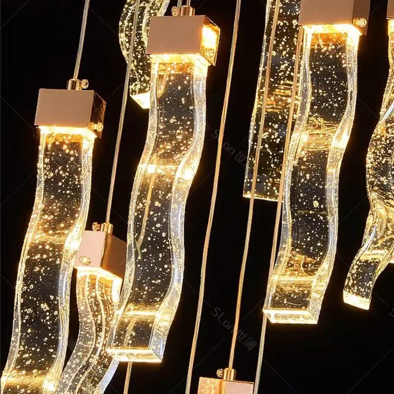 Modern gold decorbites crystal chandelier living room pendant lamp