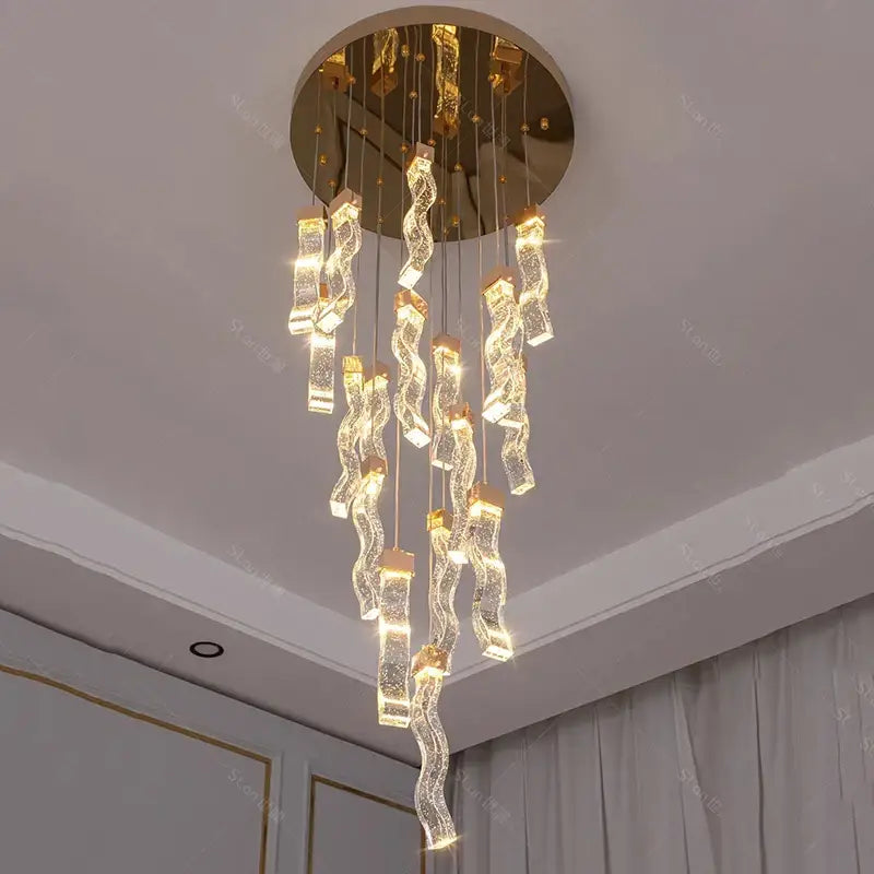 Modern gold decorbites crystal chandelier living room pendant lamp