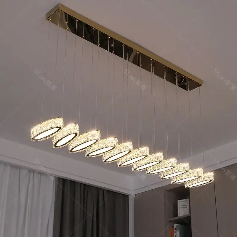 Modern gold decorbites crystal chandelier living room pendant light