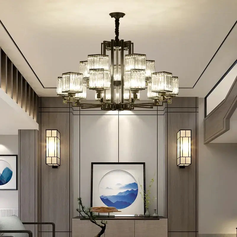 Modern bronze decorbites crystal chandelier living room lighting