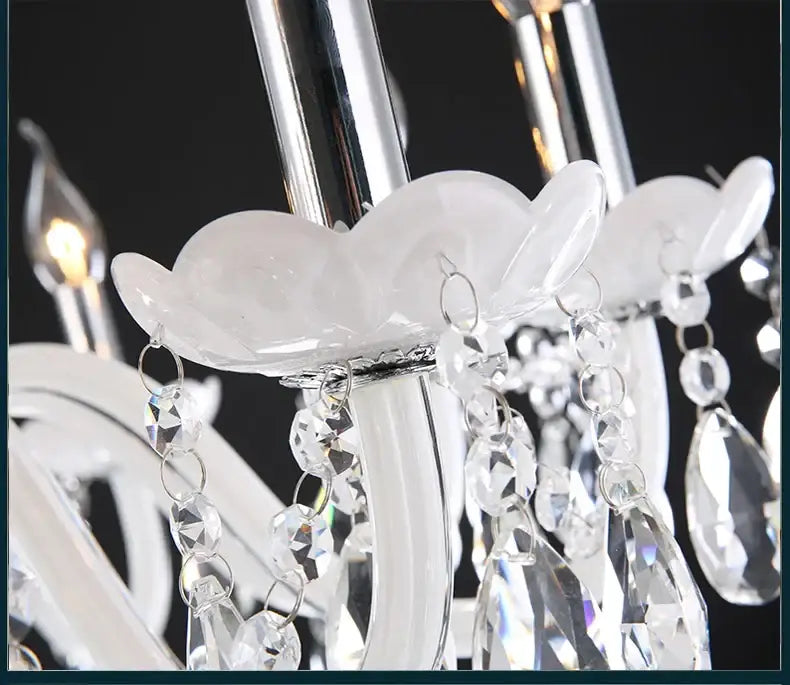 Elegant white decorbites crystal chandelier for living room led lights