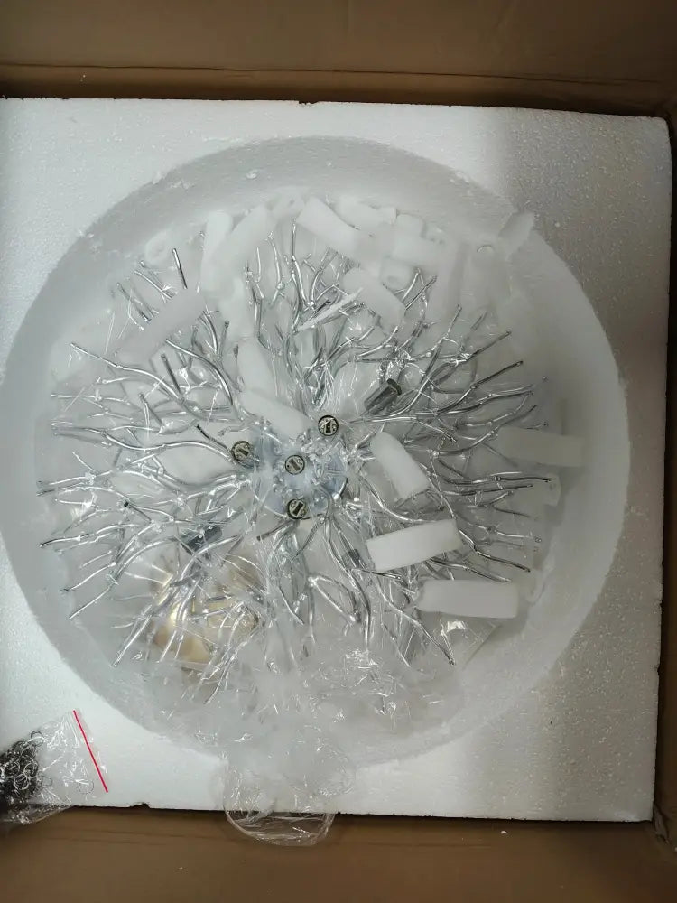 Modern aluminum raindrop crystal chandelier dining room light fixture