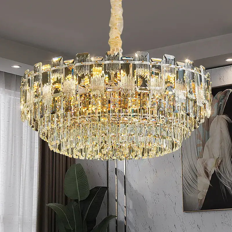 Luxury golden decorbites crystal light chandelier living room lamp