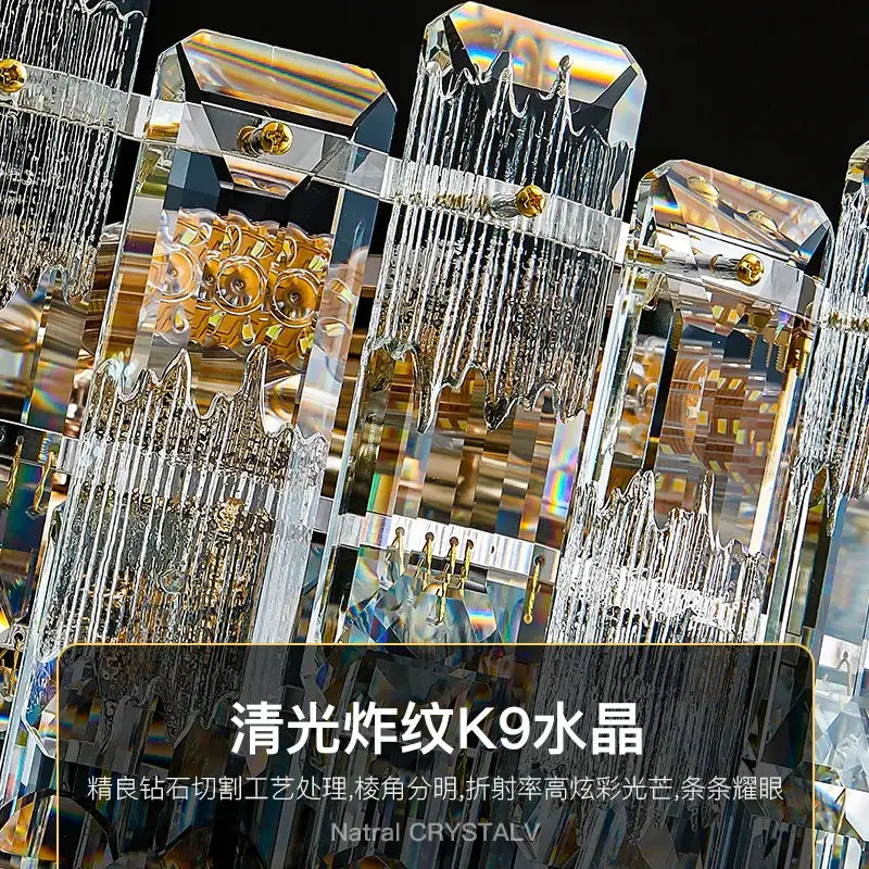 Luxury golden decorbites crystal light chandelier living room lamp