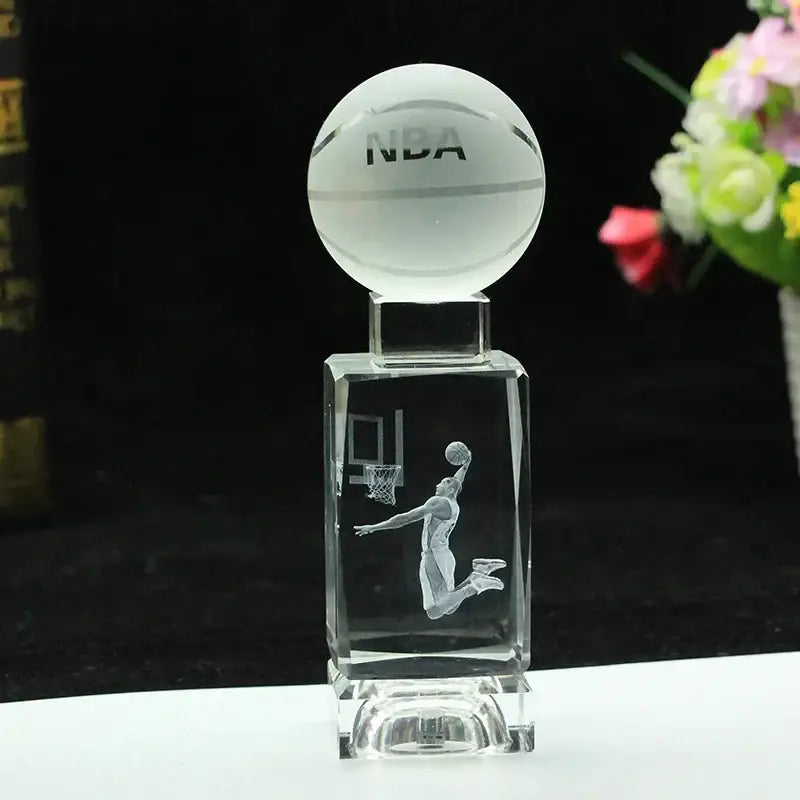 Crystal lights basketball trophy lamp bedroom decor