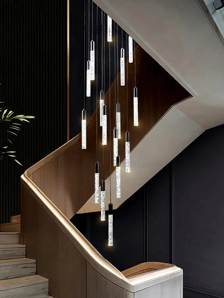 Modern silver & black crystal living room hotel chandelier