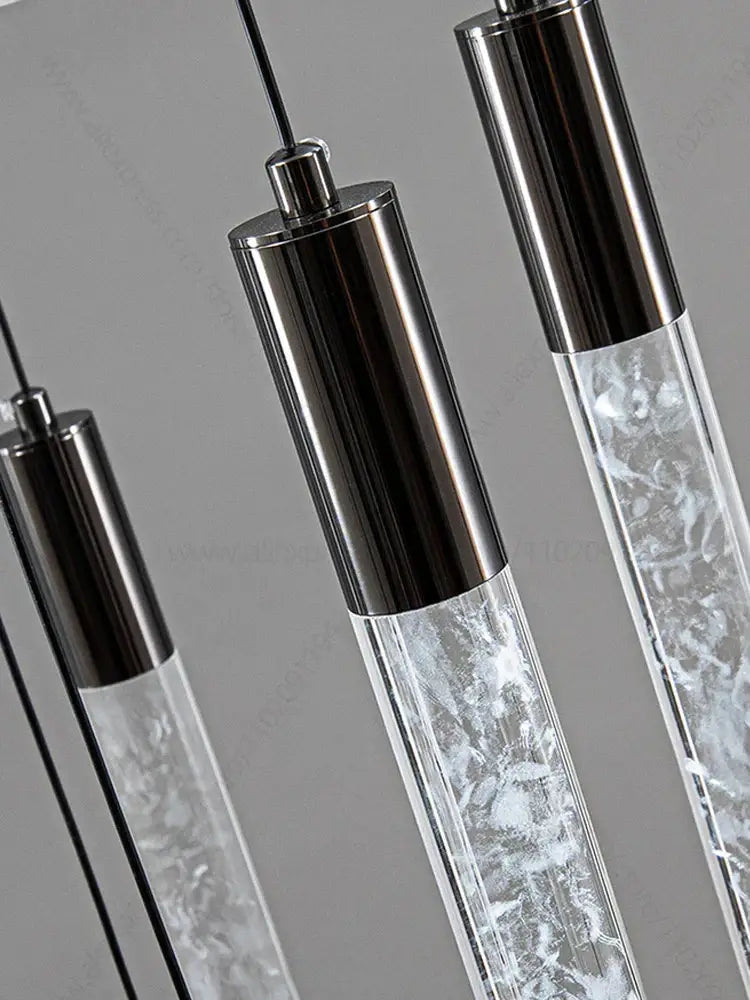 Modern silver & black crystal living room hotel chandelier