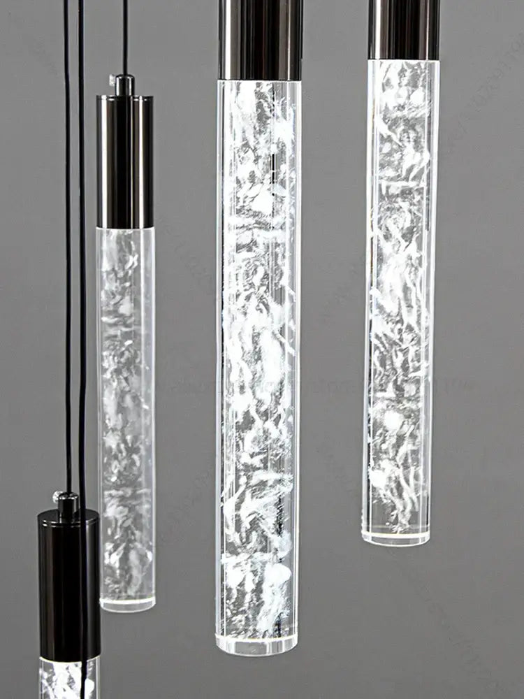 Modern silver & black crystal living room hotel chandelier