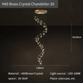 Modern crystal loft chandelier stairwell large pendant lighting