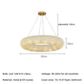 Modern luxury crystal loft chandelier living room pendant light