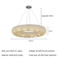 Modern crystal loft chandelier living room silver led pendant light