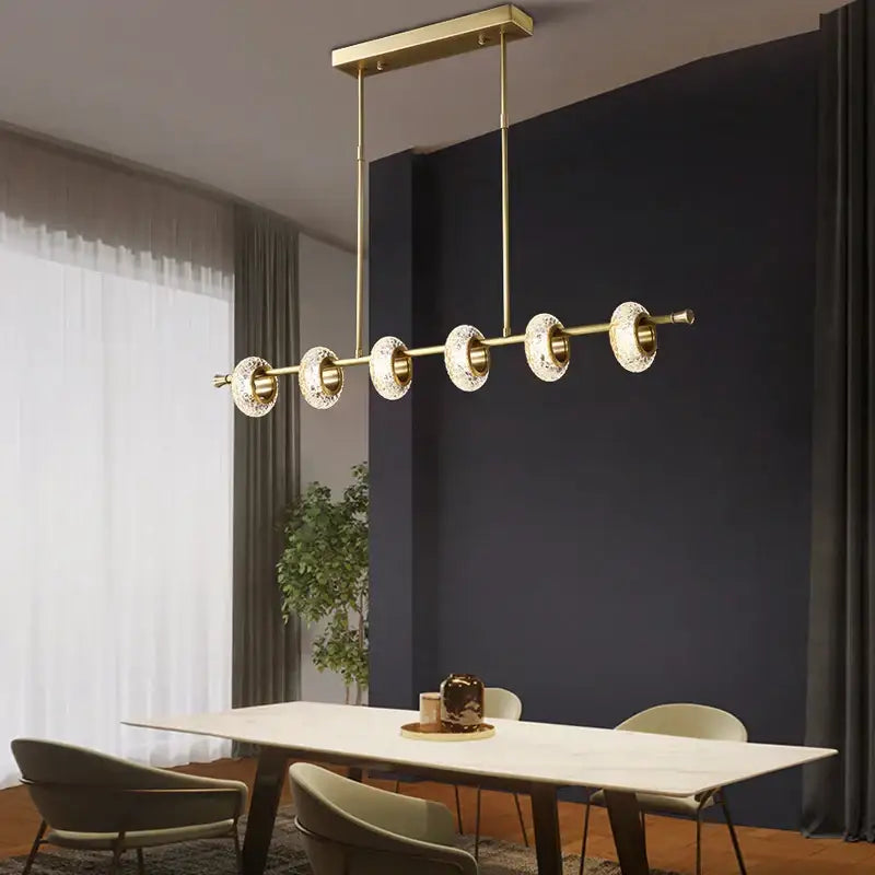 Modern gold crystal lustre led chandelier for dining room