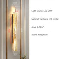 Glamorous gold crystal luxe wall sconce bedroom lighting