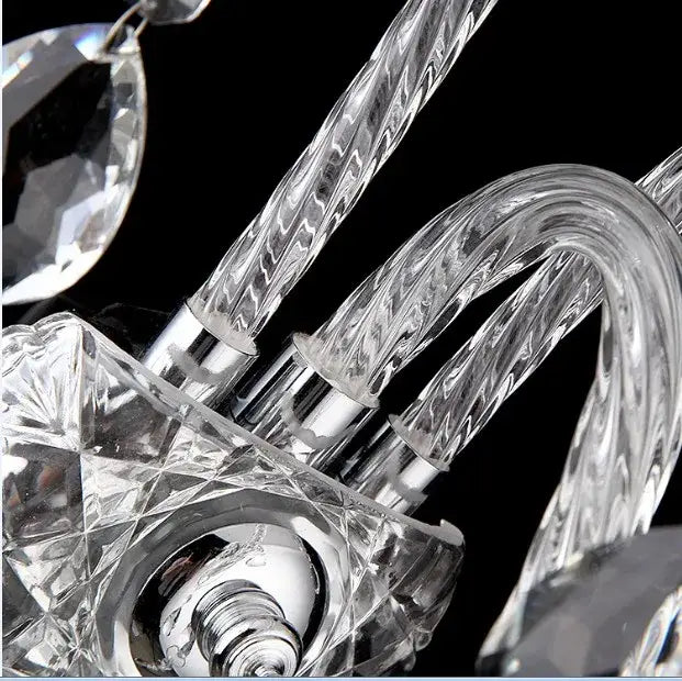 Luxury gold crystal wall lamp bedroom lighting with droplets
