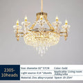 Decorbites crystal luxury gold chandelier for living room