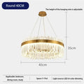 Modern gold luxury modest crystal chandelier dining room light