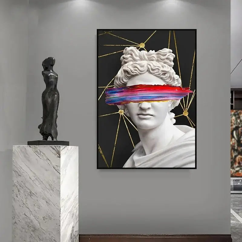 Classical david graffiti art canvas print bedroom wall decor
