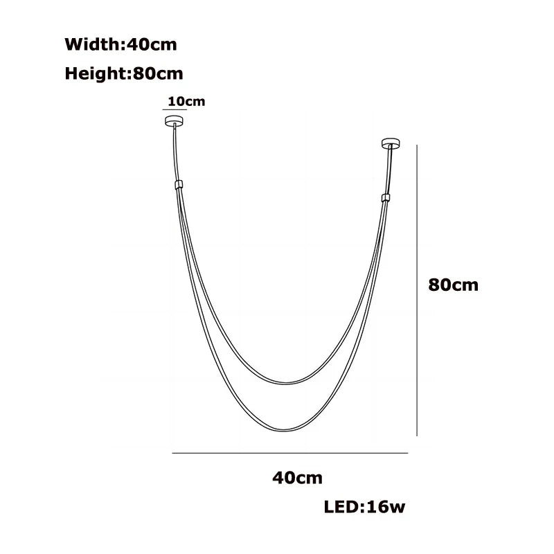 Minimalist metallic flexible leather belt wall lamp bedroom light