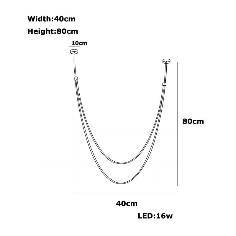 Minimalist metallic flexible leather belt wall lamp bedroom light