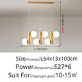 Modern gold bamboo e27 pendant lamp for dining room