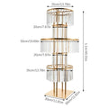 Elegant crystal and gold wedding flower stand dining room centerpiece