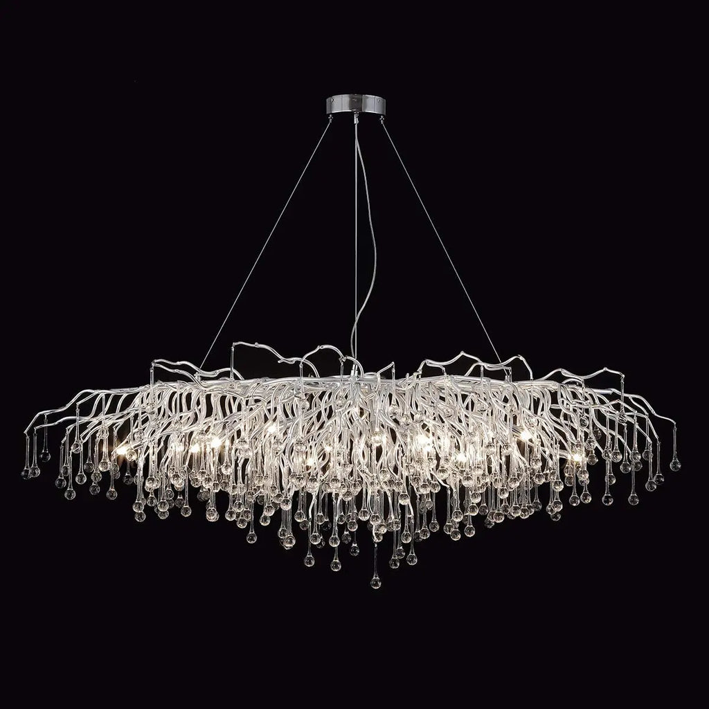 Elegant gold crystal chandelier for living room aluminum pendant